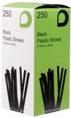 Black Bendy Straws8"